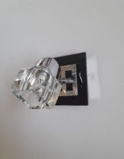 Applique Faretto orientabile moderno in vetro nero cristallo da parete specchio