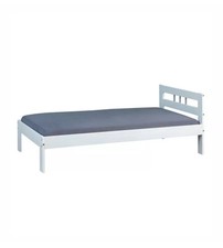 LETTO SINGOLO IN PINO MASSELLO BIANCO 96x206x72 CM