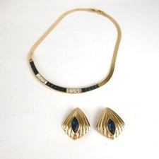 Autentico GIVENCHY Collana Orecchini Set Collana Metallo [Usato]