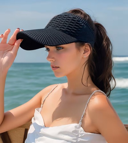 Cappello donna nero visiera
