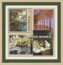 Claude Monet Stamp Famous Art