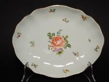 PREZIOSO HEREND ANTICO 1942 VASSOIO PIATTO OVALE PETIT BOUQUET DE ROSES