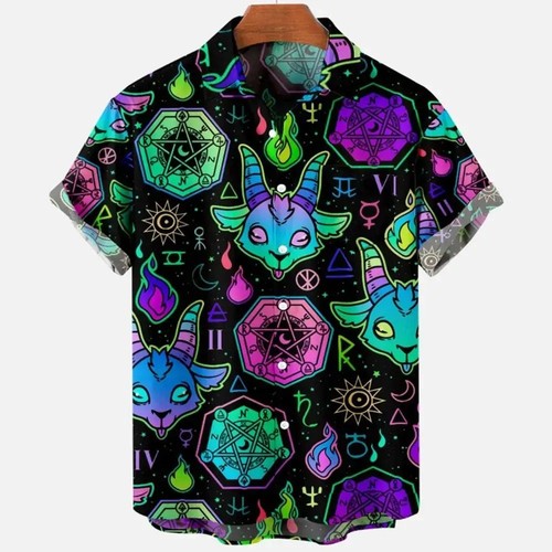 Camicie uomo abbottonate neon