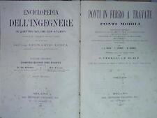 PONTI IN FERRO A TRAVATE PONTI MOBILI ENCICLOPEDIA DELL'INGEGNERE vallardi