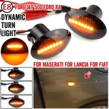 COPPIA FRECCE LATERALI PROGRESSIVE LED FIAT 500 500C 500L 595 NERO FUME' CANBUS