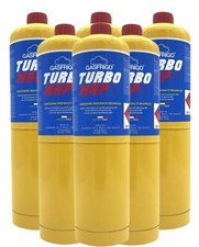 6 BOMBOLE GAS CARTUCCIA TURBO MAP GAS 400 gr ATTACCO CGA600 TURBO SET 110 200