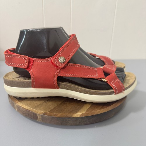 Sandali comodi pelle rossa - sandali,