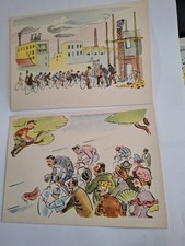 set di 7 cartoline vintage Pirelli 'i campioni'