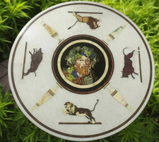 Lusso Marmo Bianco Divano Tavolo Solido Pietra Top Tavolino per Camera da Letto