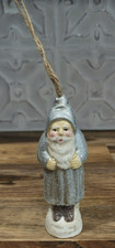 Vintage Plaster Santa Ornament