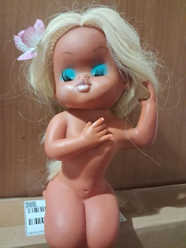 Bambola gomma vintage hula - bambola,