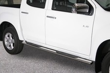 Pedane laterali ovali acciaio inox lucido Isuzu D-Max Double Cab 2012-2019