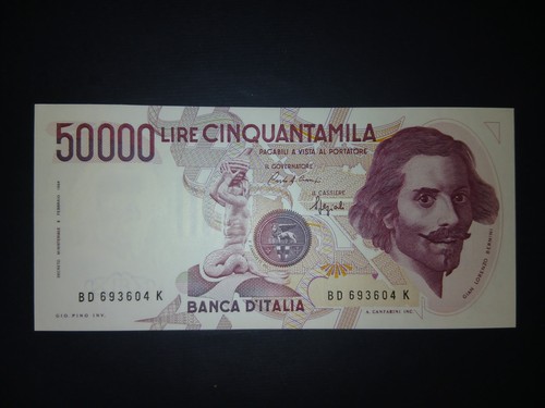 50000 lire bernini tipo - lire,