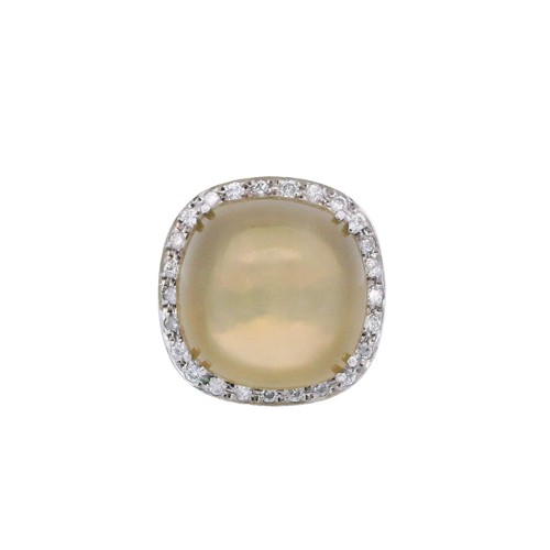 Anello cocktail oro bianco - anello,