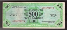 Italy  500  Lire  Series of