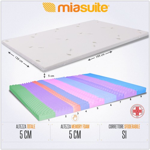 Topper memory foam sfoderabile - topper,