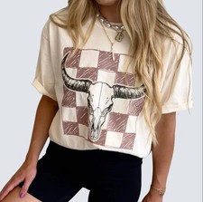 Retro checkered longhorn - retro,
