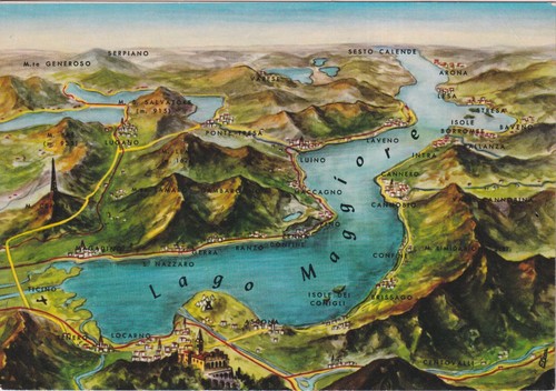 Cartolina epoca lago - -,