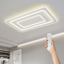 Plafoniera LED 123W Design a Strati Cambio Colore Dimmerabile con Telecomando