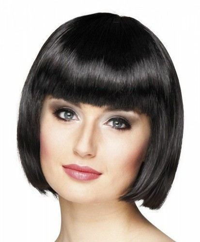 Parrucca donna caschetto nero - parrucca,