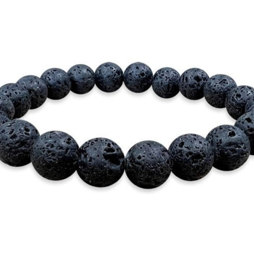 Bracciale pietra lavica - bracciale, 8mm