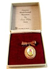 Spilla ritratto Irene Wigley in miniatura dipinta a mano come nuova in scatola