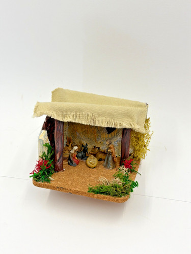 Presepe artigianale con base - presepe,