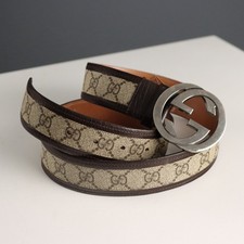 Gucci Cintura Uomo Pelle Tela