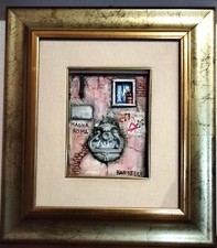 FAUSTO BATTELLI OPERA POLIMATERICA   - RIONE TRASTEVERE  15 X 20