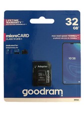 MICRO SD 32 GB ADATTATORE GOODRAM MEMORY CARD CLASS 10 UHS-I M1AA