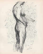 Marino Marini - Nudo femminile in piedi - Litografia