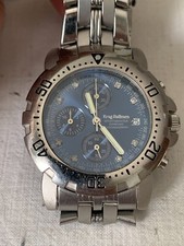 Krug Baümen Sportmaster Diamond Cronografo diver cassa bracciale acciaio 38mm