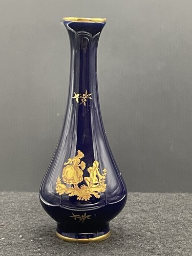 Vaso limoges bud - bud, cobalto