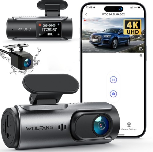 Dash cam auto doppia wifi - 4k,