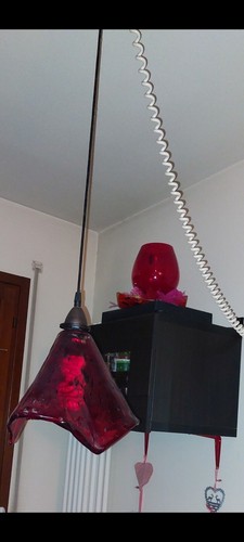 Lampadario vetro murano - , rosso