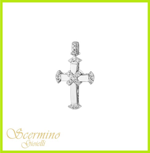 Pendente croce uomo - pendente, bianco