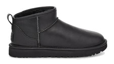 UGG CLASSIC ULTRA MINI PELLE NERO BLACK  1117534  ORIGINALI E NUOVI
