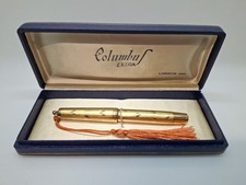 Penna Stilografica  Columbus Extra Laminata Oro  1950 Circa Vintage Completa 