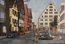 Vintage Framed Ulm Germany