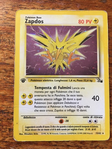 Zapdos prima edizione - zapdos,