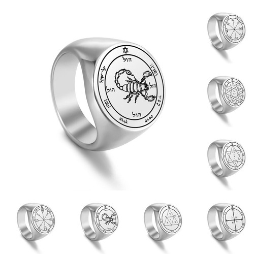 Anello marte pentacoli sigillo - marte,