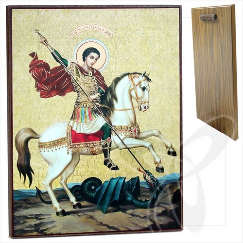 Icona san giorgio legno 30 - san,