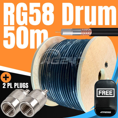 Nero rg58 50m 5mm - nero, 50ohm