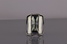 Anello a fascia Grace & Hearts in argento sterling Athena organico strutturato 925 misura: 7