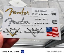 1Sets FENDER Custom Shop V STRATOCASTER Chitarra Vinile UV Headstock Decalcomanie Adesivo