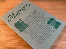 Matrix 6 Whittington Press Randle Typography Printing Letterpress Type Specimen