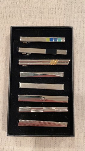 Cravatta uomo tono argento set