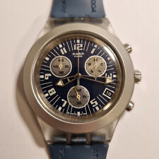 Swatch Irony Diaphane Chrono THUNDERSTORM Cronografo SVCK4001 AG 2001 Funziona
