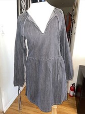 Babydoll Denim Dress Grey