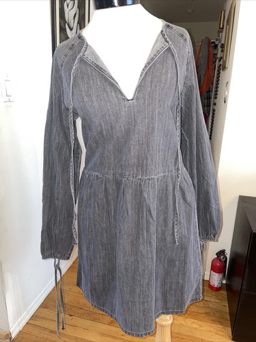 Babydoll abito denim grigio